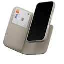 MAGEASY 2-in-1 Card Folio MagSafe Leather Flip Phone Case with Stand for 2024 iPhone 16 pro Starlight