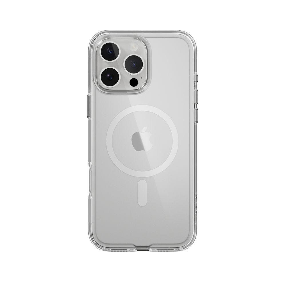 MAGEASY Bright MagSafe Never Yellowing Shockproof Clear Case for 2024 iPhone 16 pro max, 16 feet drop protection Transparent