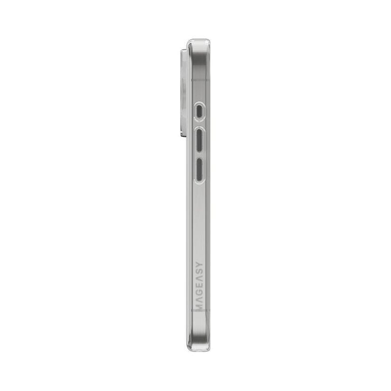MAGEASY Bright MagSafe Never Yellowing Shockproof Clear Case for 2024 iPhone 16 pro, 16 feet drop protection Transparent