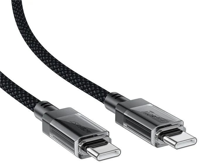 Acefast C12-03 USB-C to USB-C transparent shell stainless steel charging data cable