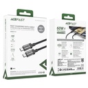Acefast C12-03 USB-C to USB-C transparent shell stainless steel charging data cable