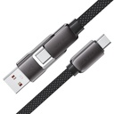 Acefast C13-04 USB-A/USB-C to USB-C zinc alloy connectors charging data cable