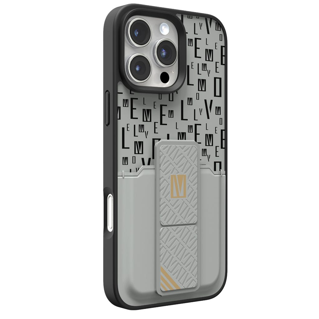 Levelo Morphix Gripstand Case With Cardholder -iPhone 16 Pro Max -Blue