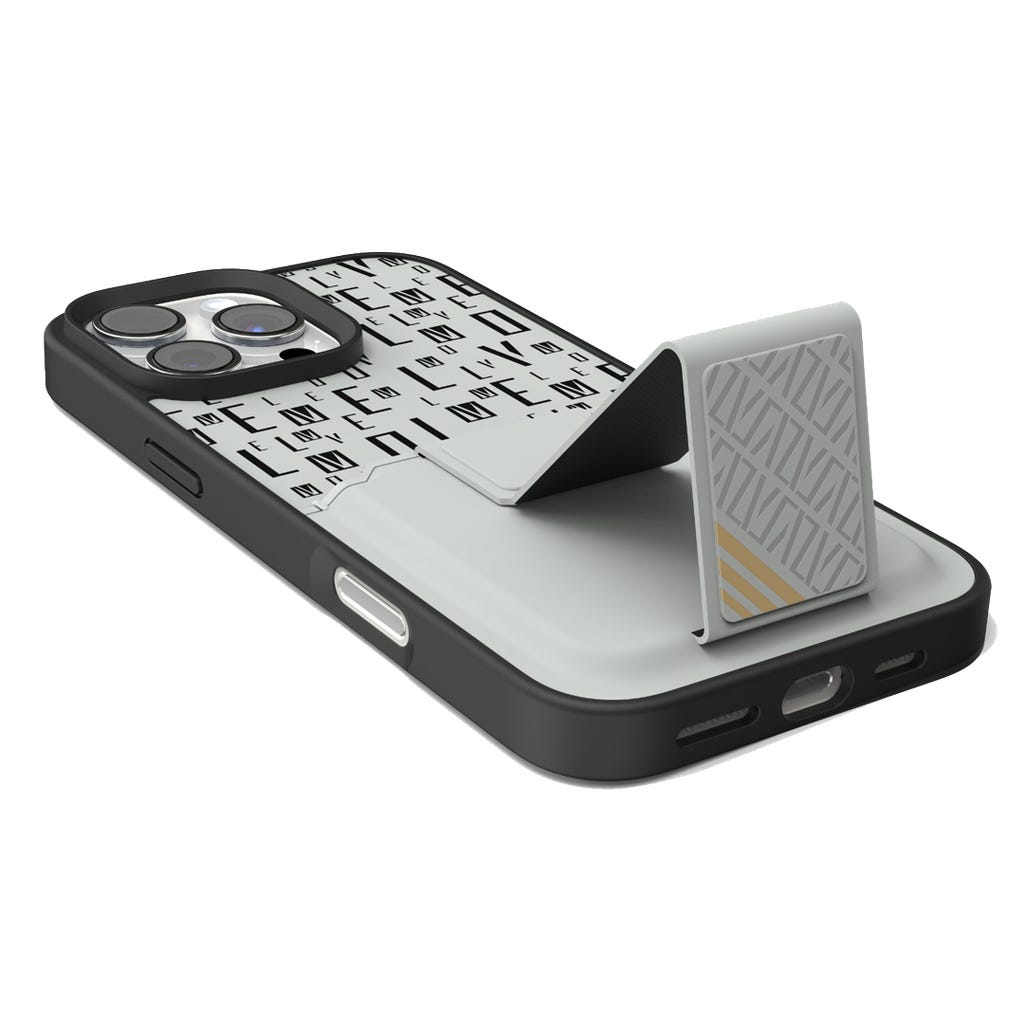 Levelo Morphix Gripstand Case With Cardholder -iPhone 16 Pro Max -Blue