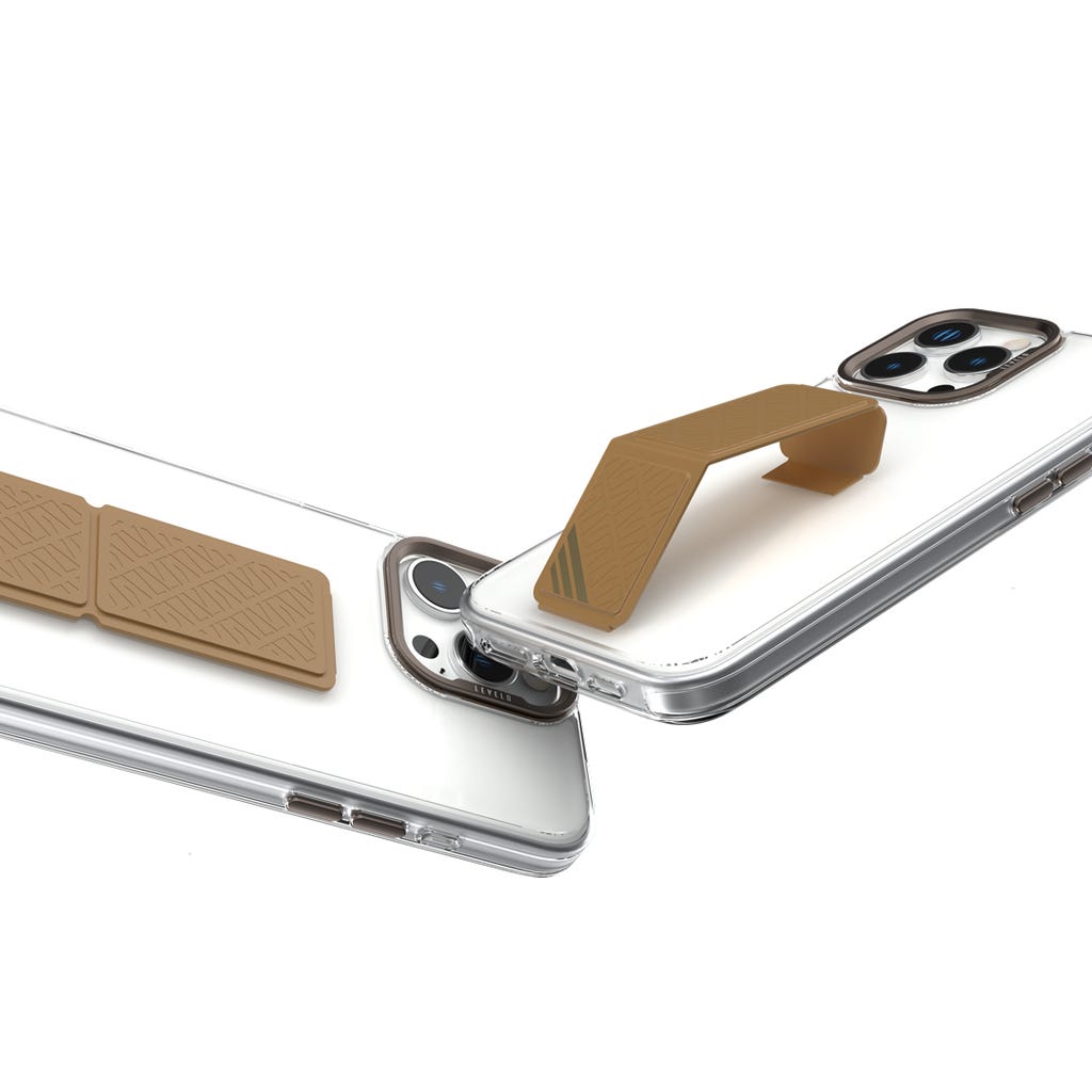 Levelo Morphix Clara Grip Case-iPhone 16 Pro - Rose Gold Titanium