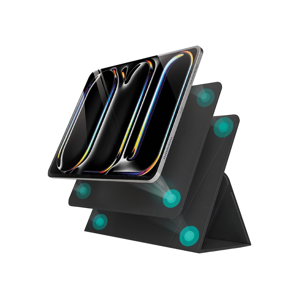Smartix Premium Magnetic VersaGrip Case for iPad Pro 13" M4 Black/Univ.