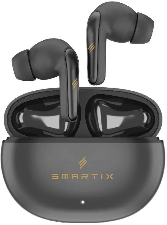 Smartix Premium Wireless Earbuds ANC 1 Buds Black