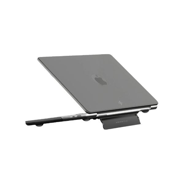 Smartix Premium Matte Transparent Shell with Stand For MacBook Air 15" Black/ASSTD