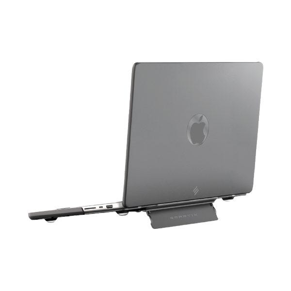 Smartix Premium Matte Transparent Shell with Stand For MacBook Air 15" Black/ASSTD