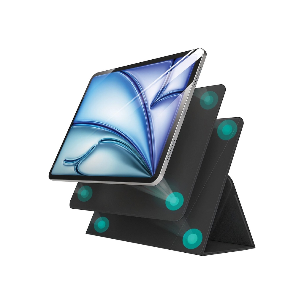 Smartix Premium Magnetic VersaGrip Case for iPad Air 11" M2 Black/Univ.