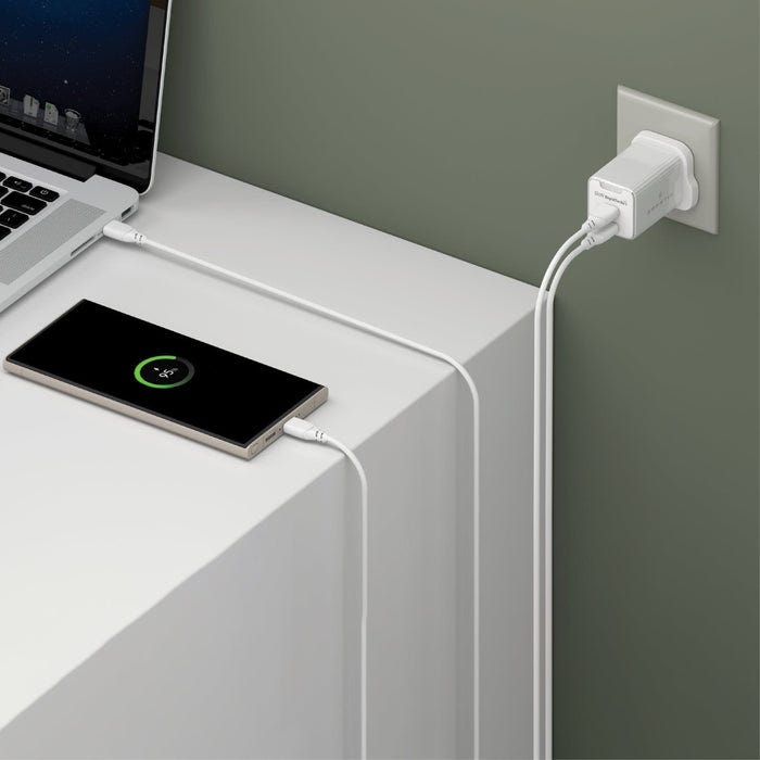 Smartix Premium Compact UK Wall Adaptor 65W GaN White