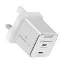 Smartix Premium Compact UK Wall Adaptor 45W GaN White