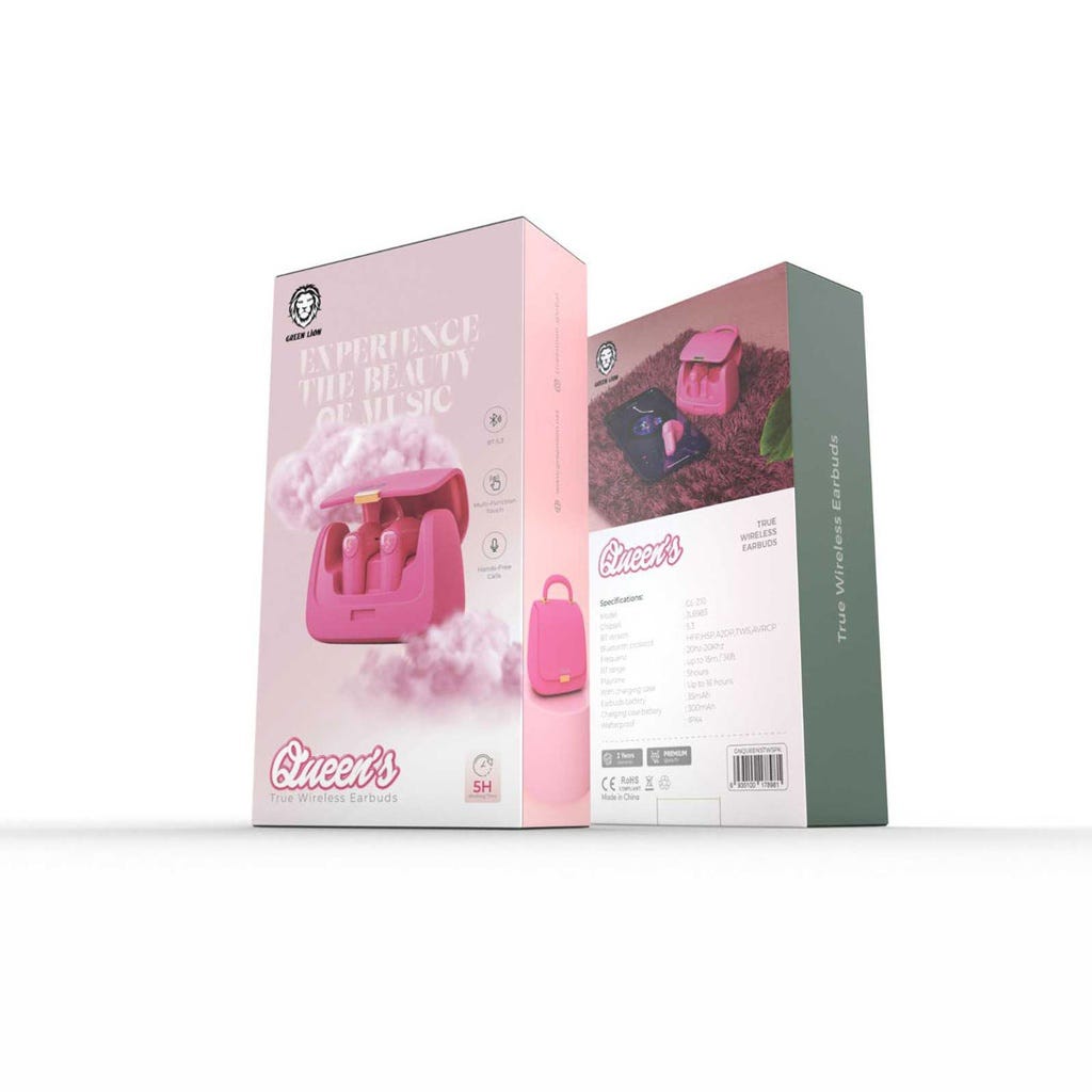 Green Lion Queen's True wireless Earbuds Pink