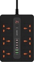 Porodo Multi-Port Super HUB 4 USB-C/ 2 USB-A Ultimate Home & Office Kit 3M Black