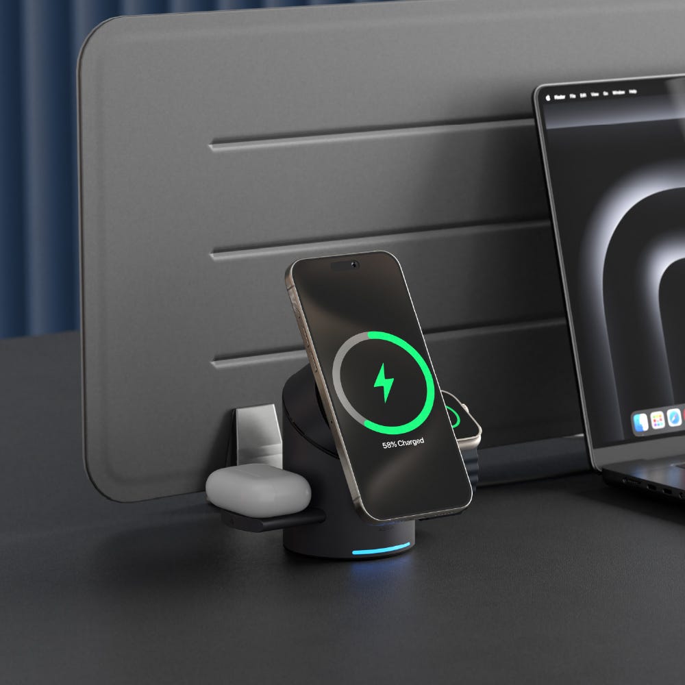 Adam elements Mag Tube Qi2 3-in-1 Intelligent Charging Station