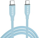 ESSE LOOP Silicone Type C to C Cable - 60W - Sky Blue - 1.2M
