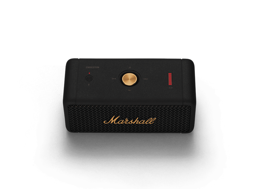 MARSHALL 1006786 EMBERTON II PORTABLE SPEAKER BLACK AND BRASS