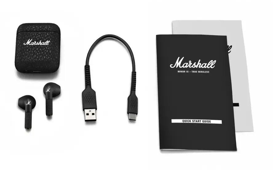 MARSHALL 1005983 MINOR III BLACK TRUE WIRELESS HEADPHONES