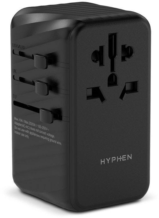 HYPHEN CHARGEPOINT GaN Universal Travel Adaptor 100W - Black