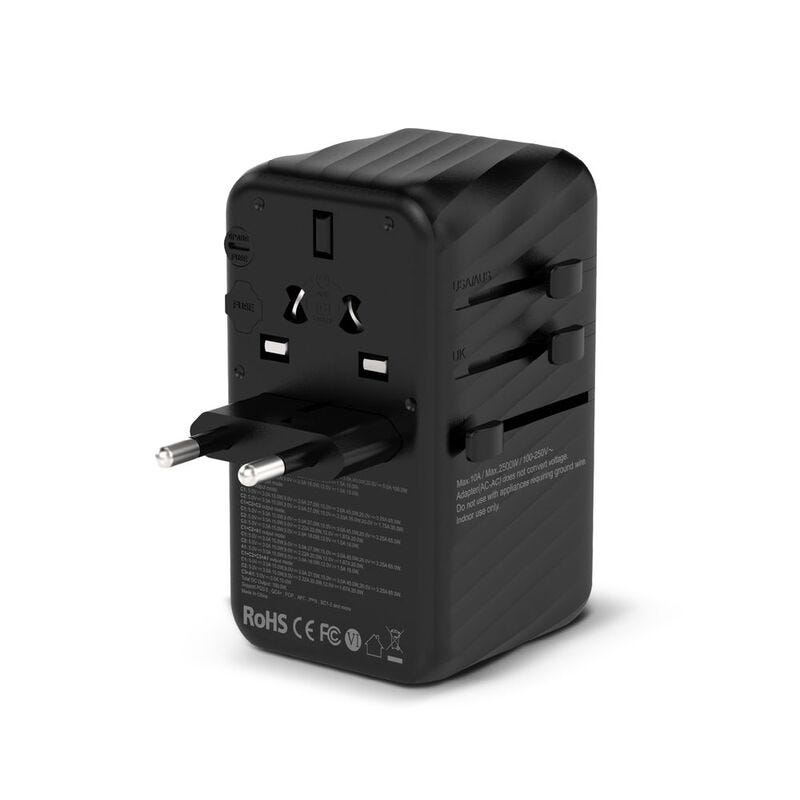 HYPHEN CHARGEPOINT GaN Universal Travel Adaptor 100W - Black