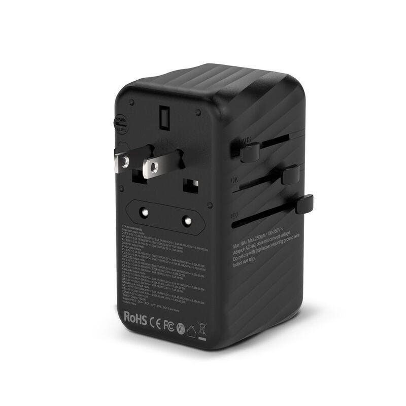 HYPHEN CHARGEPOINT GaN Universal Travel Adaptor 100W - Black
