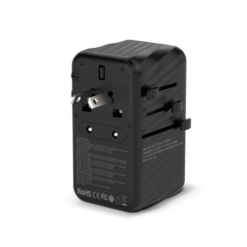 HYPHEN CHARGEPOINT GaN Universal Travel Adaptor 100W - Black