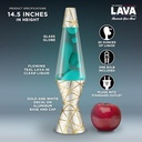 Lava Lamp teal white blue silver