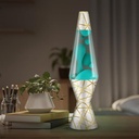 Lava Lamp teal white blue silver