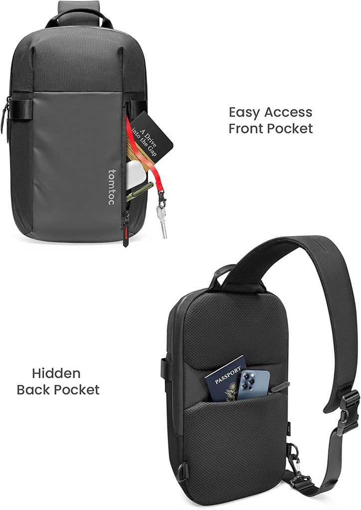 TOMTOC Navigator-T24 14'/7L Sling Bag Black