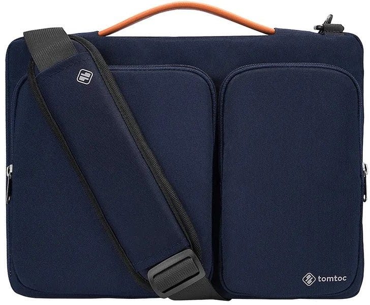 TOMTOC Defender-A42 13.5-14' Laptop Briefcase Navy Blue