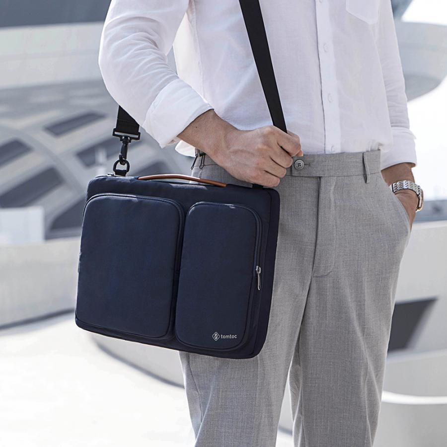 TOMTOC Defender-A42 13.5-14' Laptop Briefcase Navy Blue