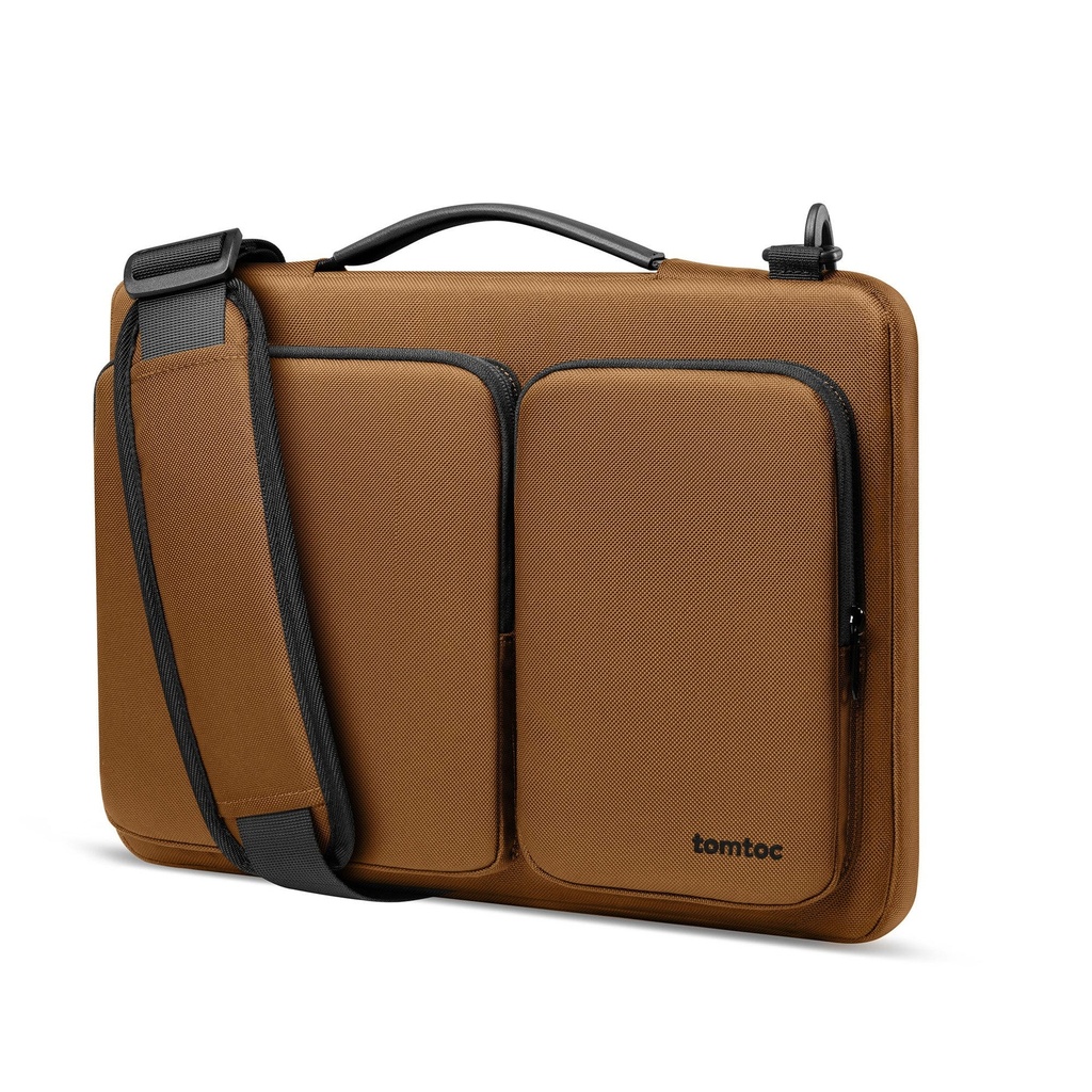 TOMTOC Defender-A42 13.5-14' Laptop Briefcase Brown
