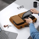 TOMTOC Defender-A42 13.5-14' Laptop Briefcase Brown