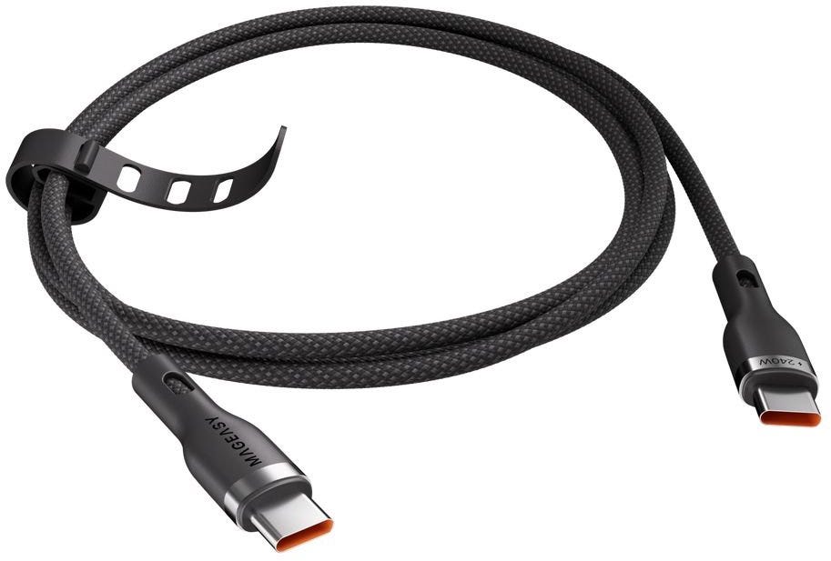 MAGEASY Cable USB-C to USB-C Fast Charging & Sync Cable 240W/2meter-Black