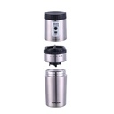 LePresso Portable Mug Burr Grinder Coffee Maker Silver