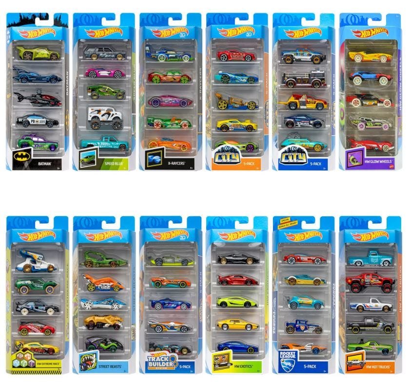 HW Basic Car 5-Pack Asst.