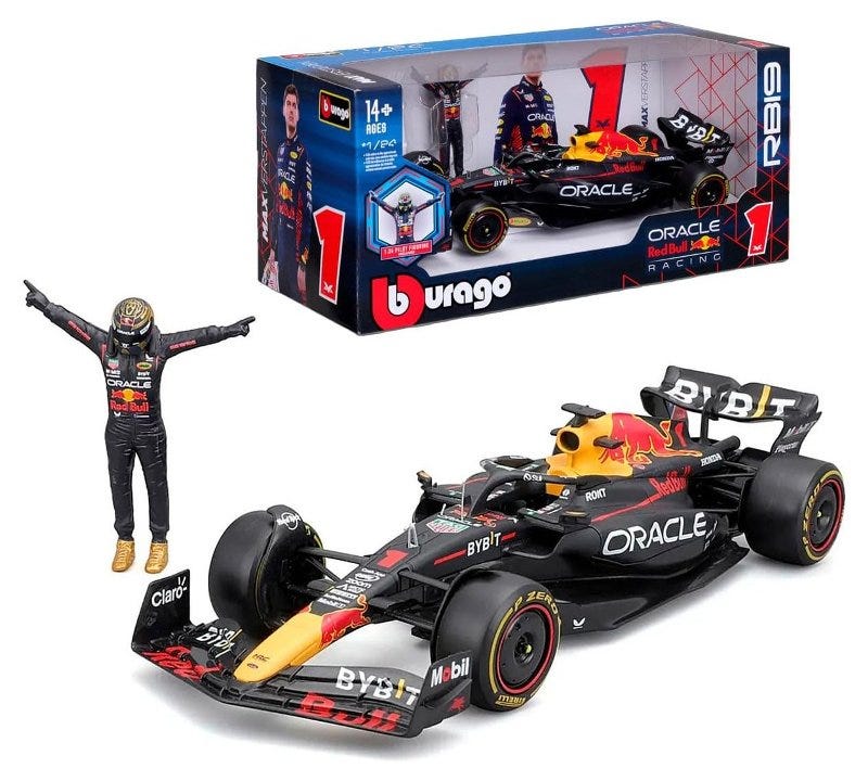 1:24 Formula F1 - Oracle Red Bull RB19 With Driver Figure