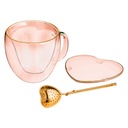 AMOUR PINK 3PC TEA SET