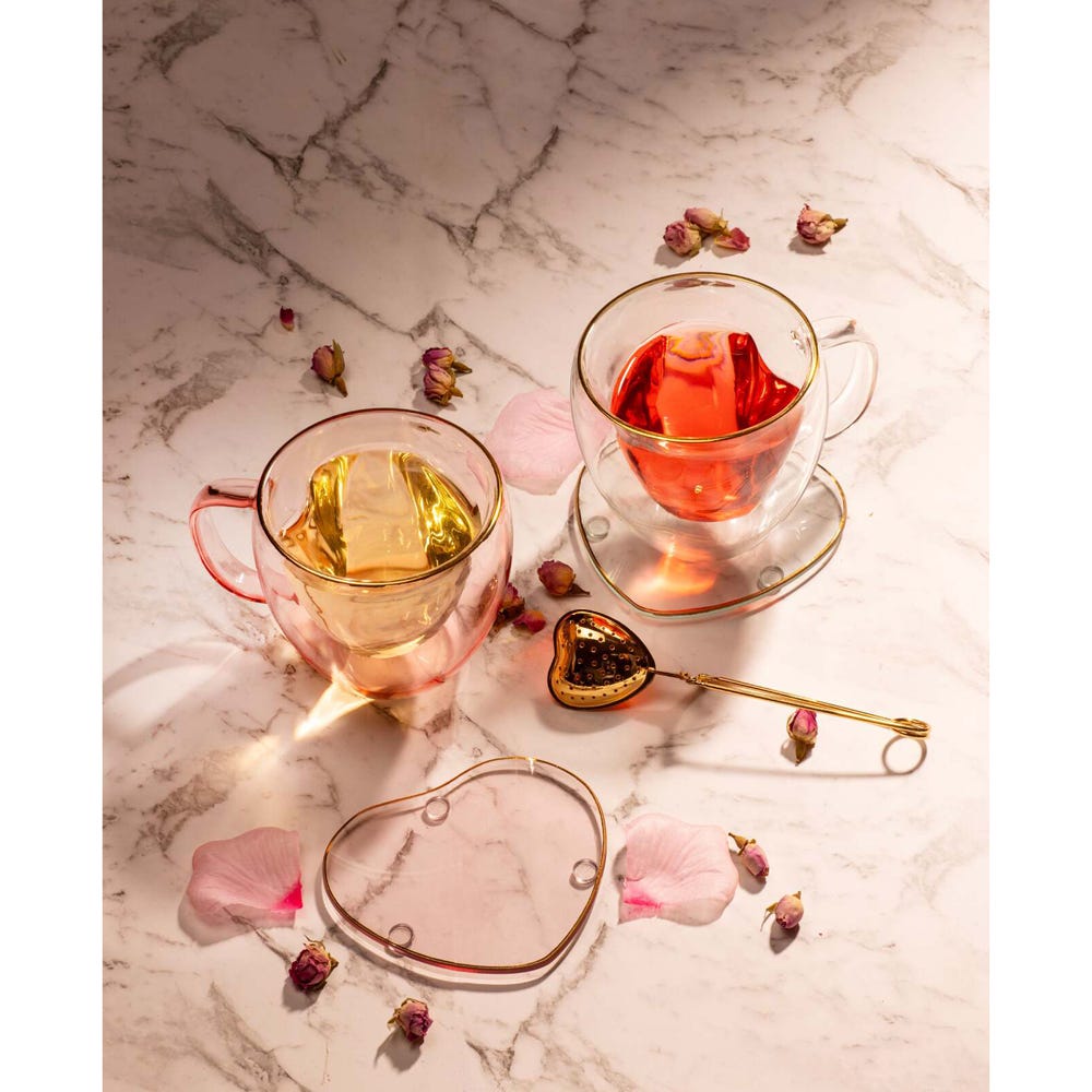 AMOUR CLEAR 3PC TEA SET