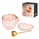 AMOUR PINK 3PC TEA SET