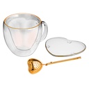AMOUR CLEAR 3PC TEA SET