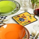 TRIVET COCORICO' YELLOW CM 16X18