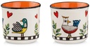 SET 2 MINI MUGS COCORICO' ORANGE ML 90