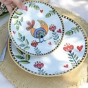 SET 6 DESSERT PLATES COCORICO' YELLOW DM 19