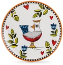 SET 6 DESSERT PLATES COCORICO' ORANGE DM 19