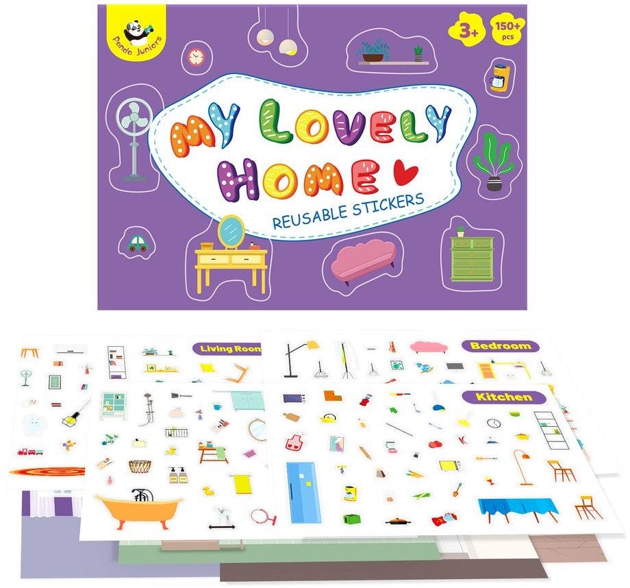 PJ013-4 Reusable Stickers-My Lovely Home 49700422