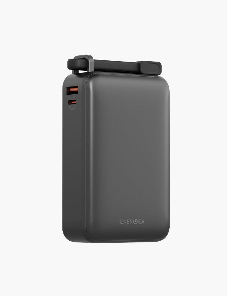 ENERGEA COMPAC ULTRA 67, 20000MAH POWERBANK WITH BUILT IN USB-C CABLE PD67W - GUN