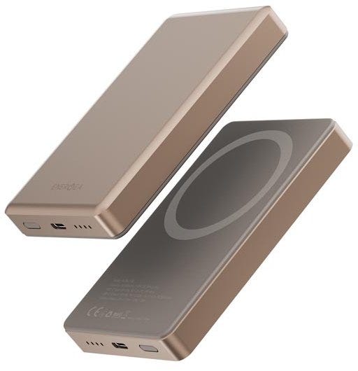 ENERGEA ALUPAC 10K, 10000MAH ULTRA LIGHT ALUMINIUM MAGSAFE COMPATIBLE POWER BANK - GOLD