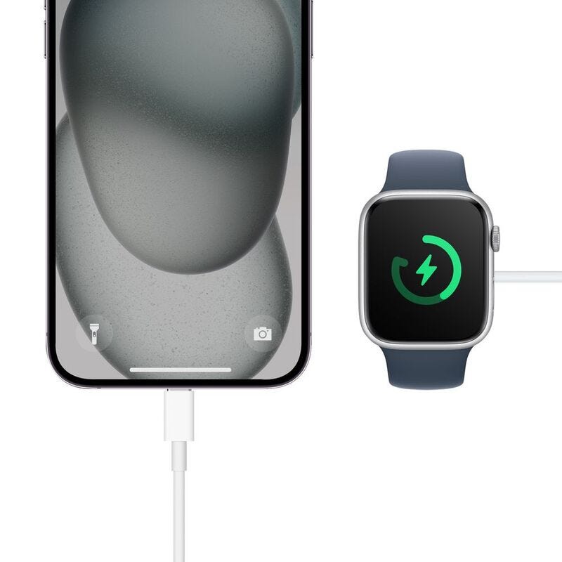 BAZIC GOCHARGE DEUCE CABLE, USB-C TO C WITH WATCH CHARGER 1.8M- WHITE