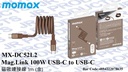MOMAX MAG LINK 100W USB-C TO USB-C MAGNETIC CABLE 1M ROSE GOLDKey Features: